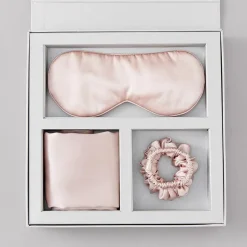 Y.T SILKS - Silk Pillow Case,Silk Scrunchies & Silk Eye Mask Gift Box