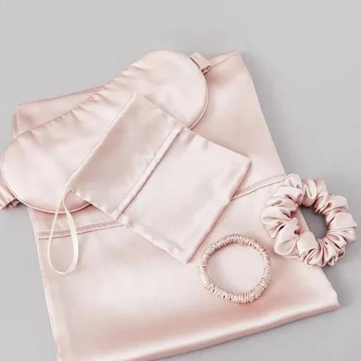 Y.T SILKS - Silk Pillow Case,Silk Scrunchies & Silk Eye Mask Gift Box